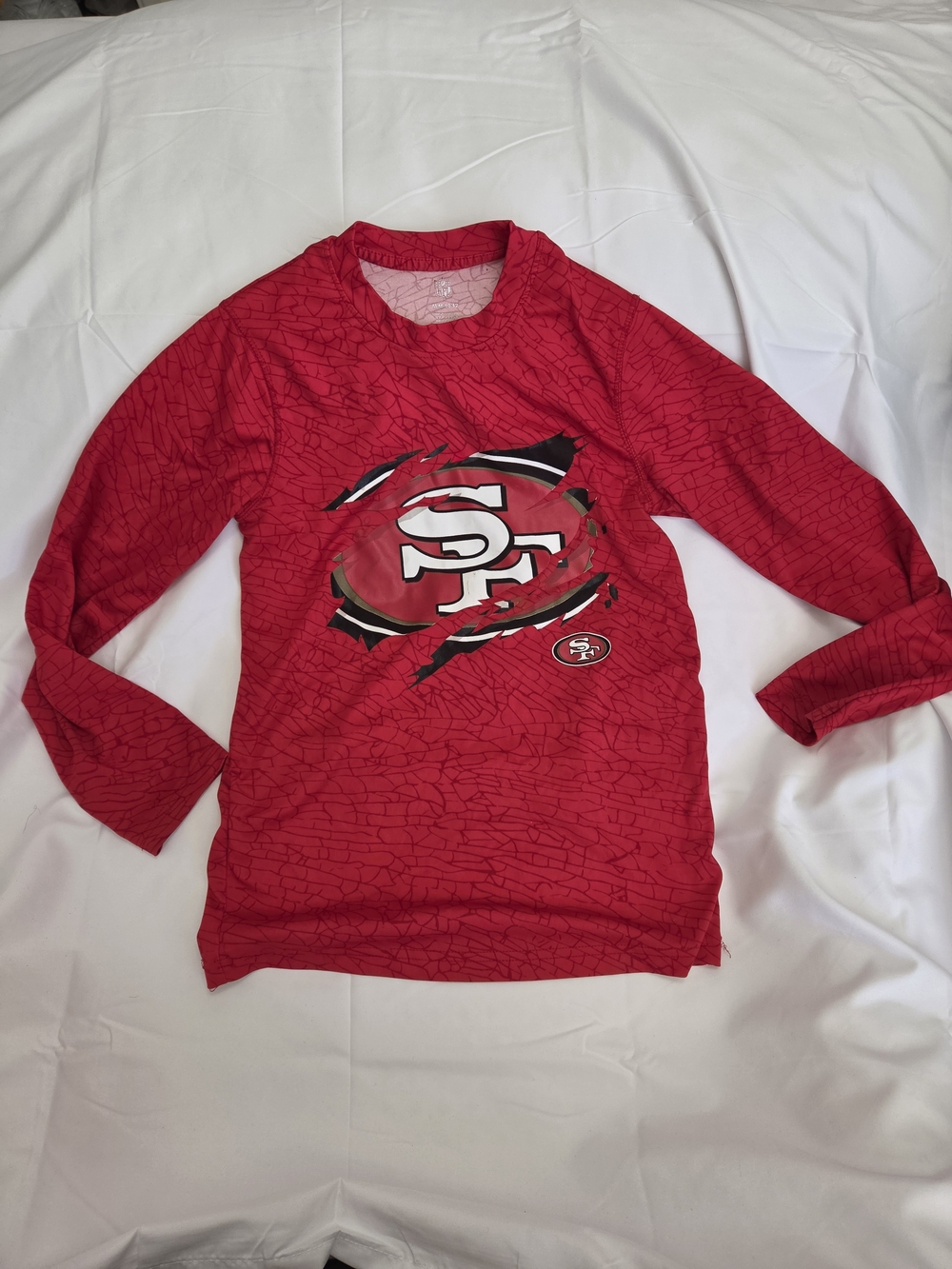 NFL Kids Red Long-Sleeve 49ers Logo Shirt
